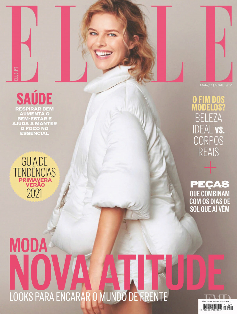 Eva Herzigova featured on the Elle Portugal cover from March 2021