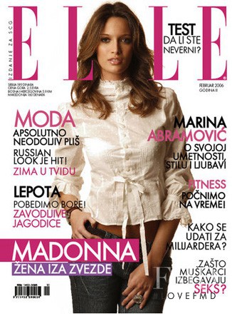 Jelena Kovacic featured on the Elle Serbia cover from February 2006
