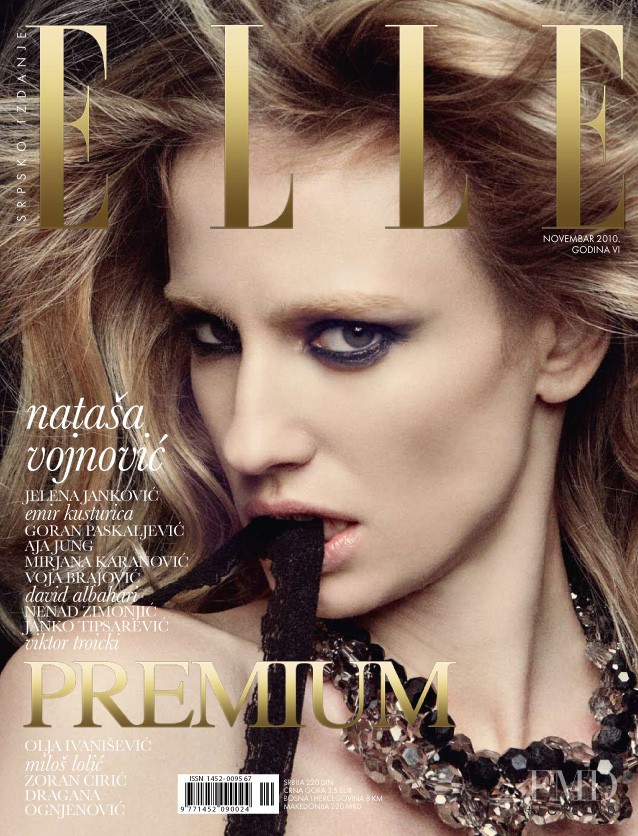 Natasa Vojnovic featured on the Elle Serbia cover from November 2010