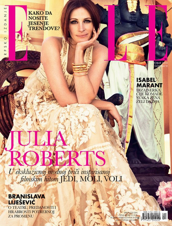 Julia Roberts featured on the Elle Serbia cover from October 2010