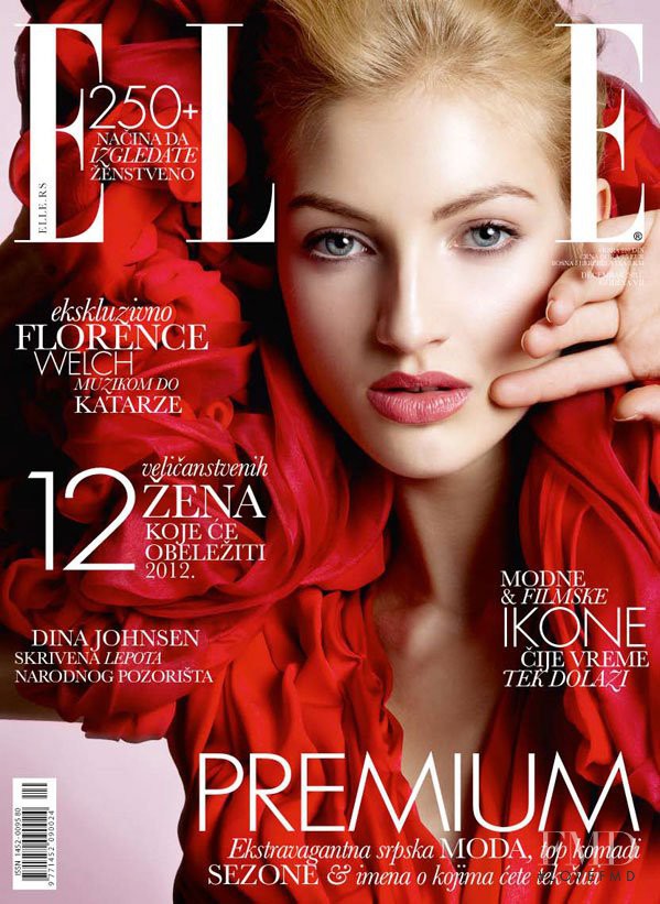 Simona Andrejic featured on the Elle Serbia cover from December 2011