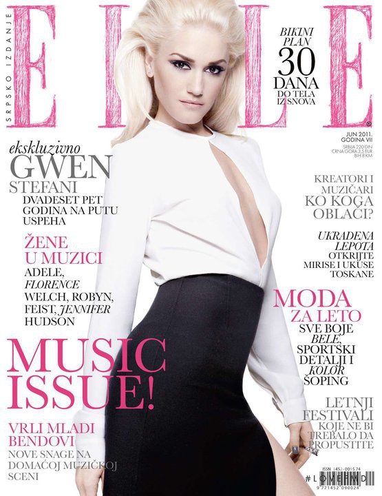 Gwen Stefani featured on the Elle Serbia cover from June 2011