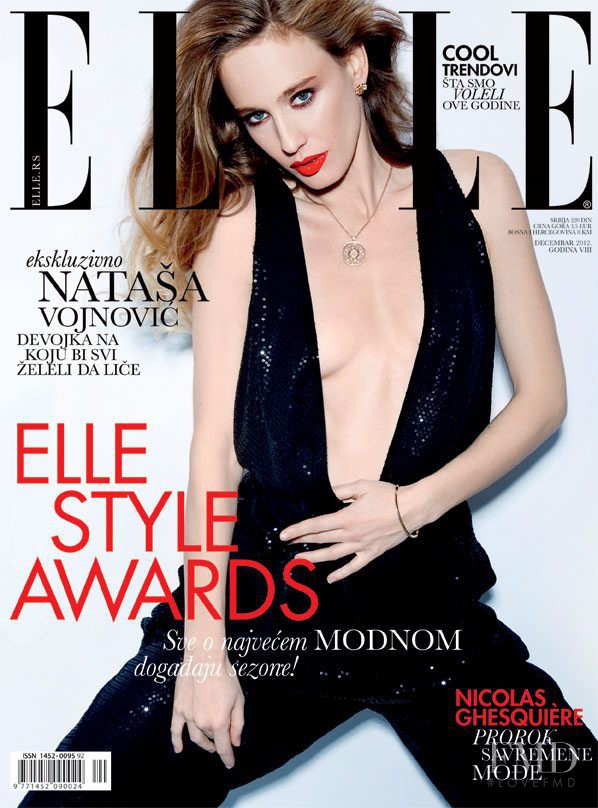 Natasa Vojnovic featured on the Elle Serbia cover from December 2012