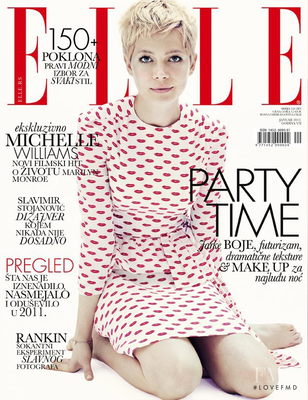 Michelle Williams featured on the Elle Serbia cover from January 2012