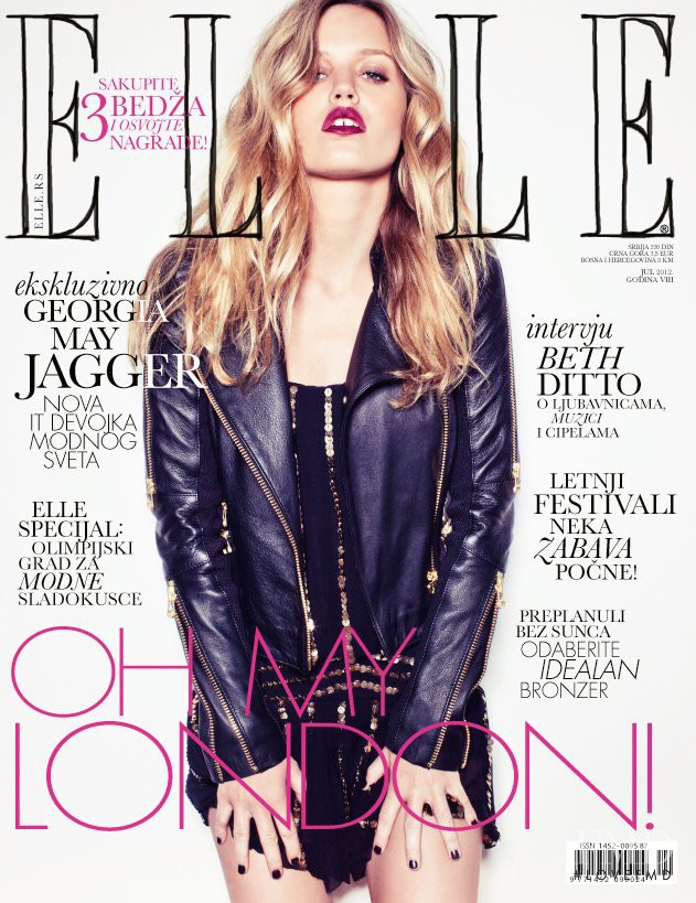 Georgia May Jagger featured on the Elle Serbia cover from July 2012