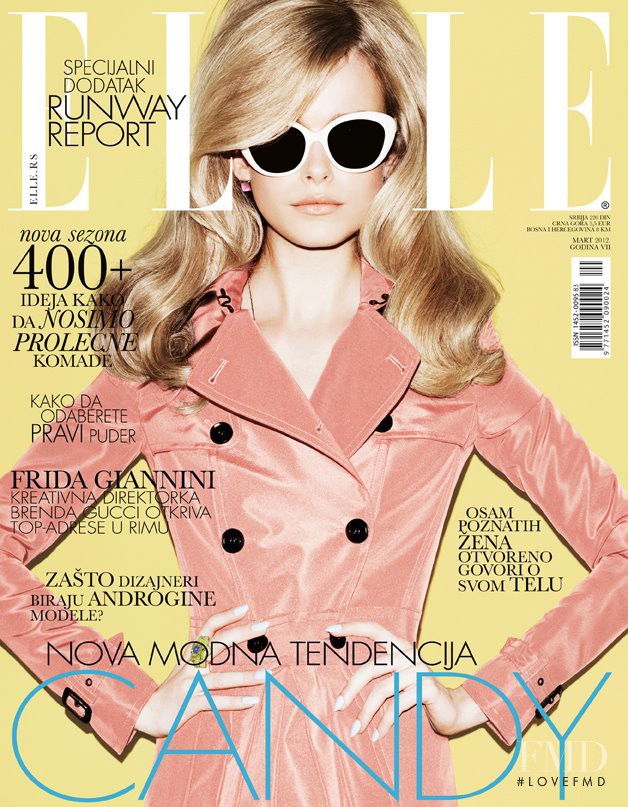 Karolina Mrozkova featured on the Elle Serbia cover from March 2012