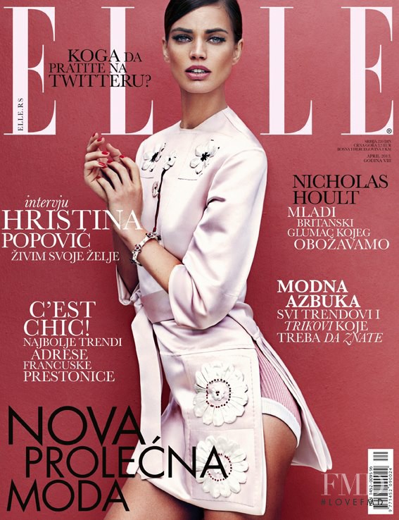 Rianne ten Haken featured on the Elle Serbia cover from April 2013