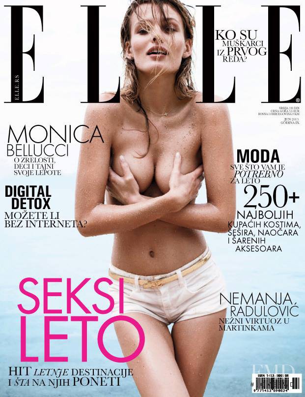 Edita Vilkeviciute featured on the Elle Serbia cover from June 2013