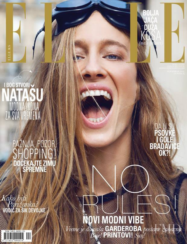 Natasa Vojnovic featured on the Elle Serbia cover from November 2014
