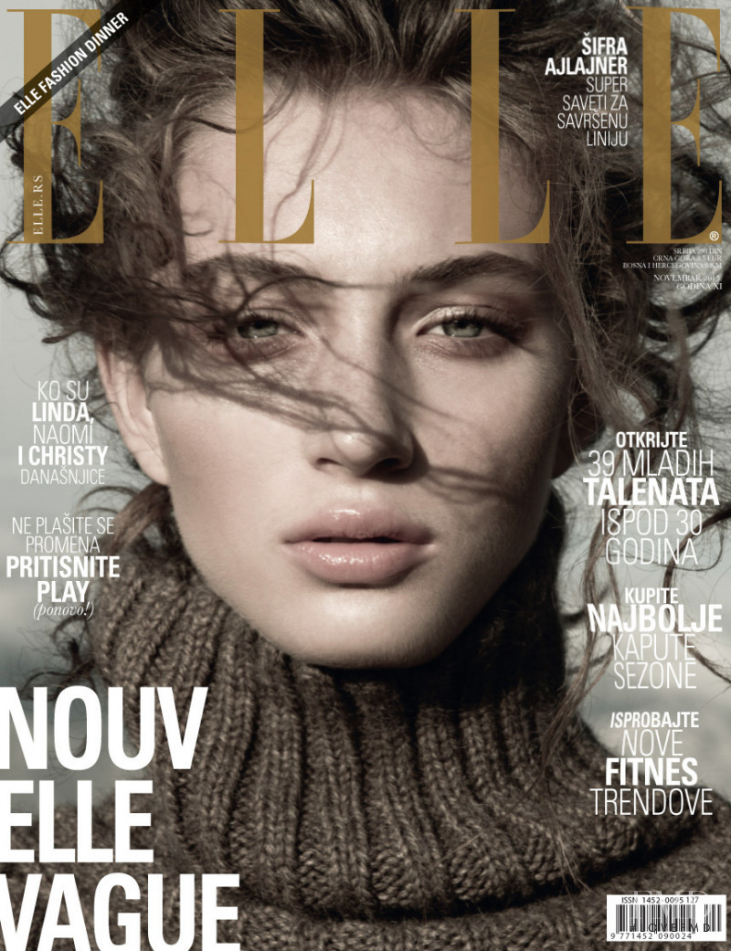 Lorena Relja featured on the Elle Serbia cover from November 2015