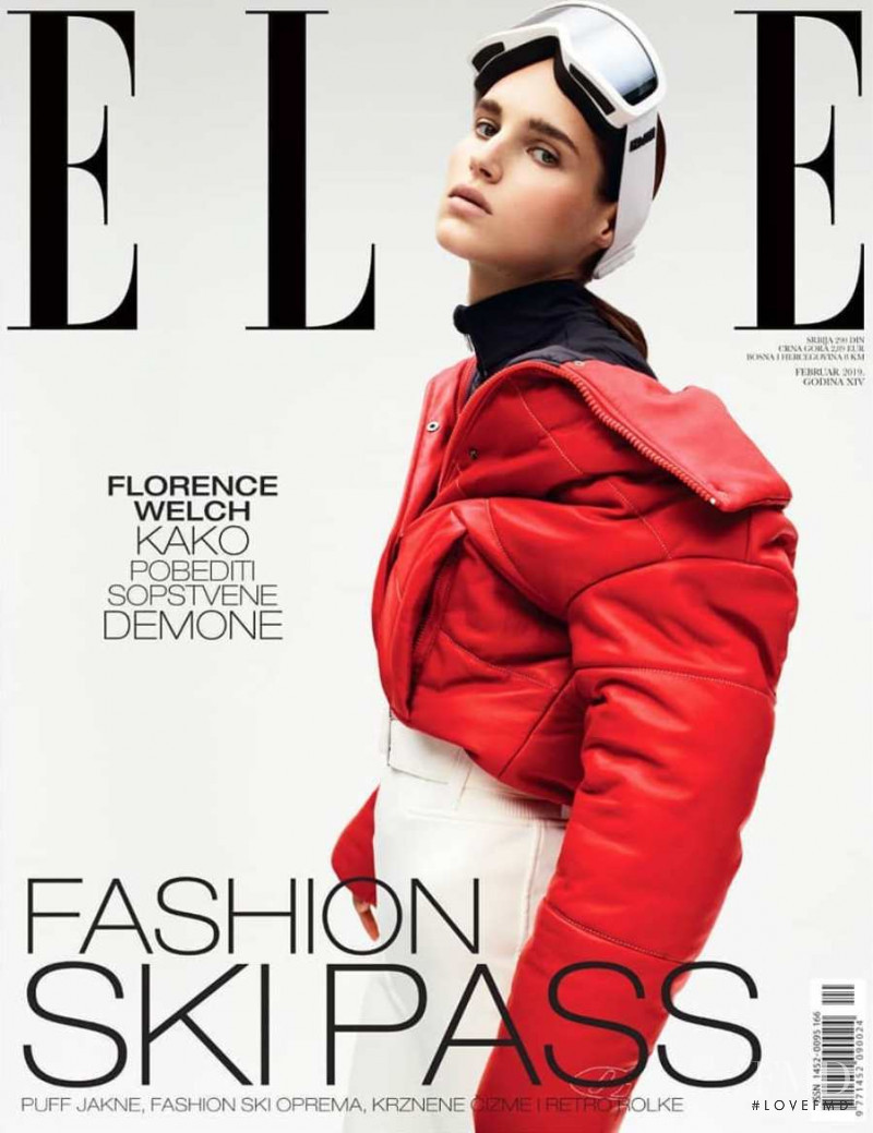 Anastasia Kuznetsova featured on the Elle Serbia cover from February 2019