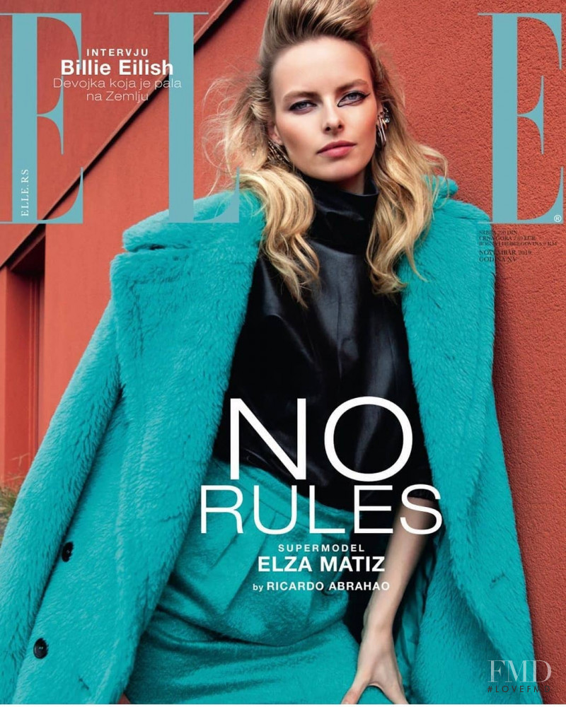 Elza Luijendijk Matiz featured on the Elle Serbia cover from November 2019