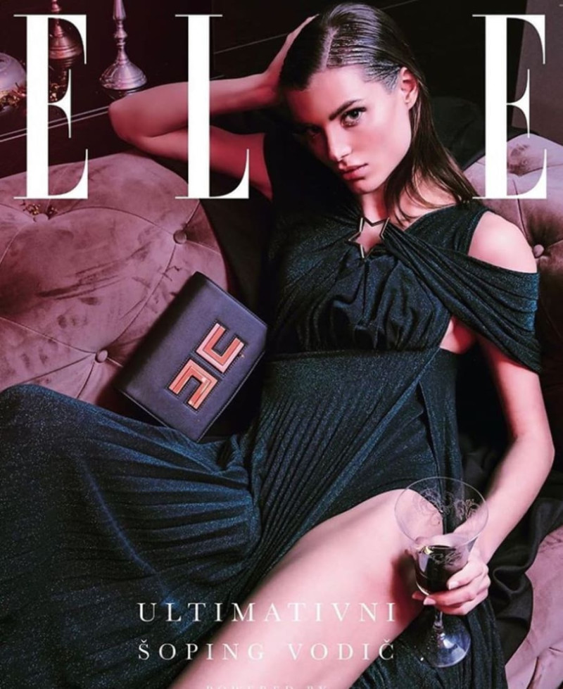 Emilia Vucinic featured on the Elle Serbia cover from June 2020