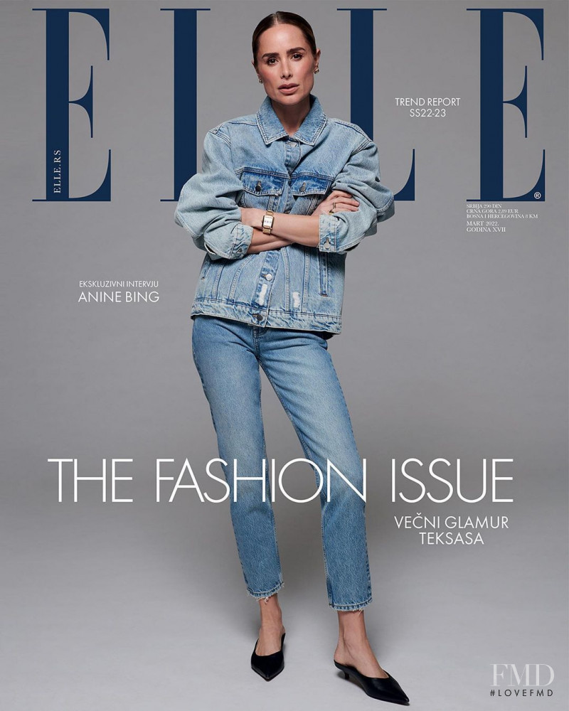 Anine Bing featured on the Elle Serbia cover from March 2022
