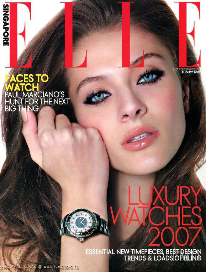 Timoxa Timoschenko featured on the Elle Singapore cover from August 2007