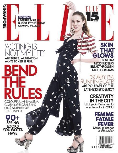  featured on the Elle Singapore cover from March 2008