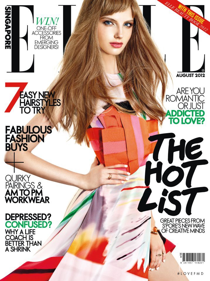 
 featured on the Elle Singapore cover from August 2012