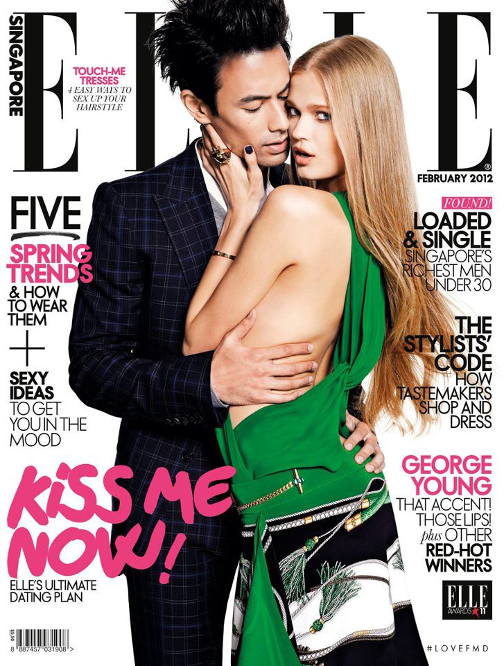 Daniel Young featured on the Elle Singapore cover from February 2012