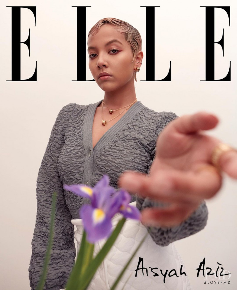Aisyah Aziz featured on the Elle Singapore cover from August 2020
