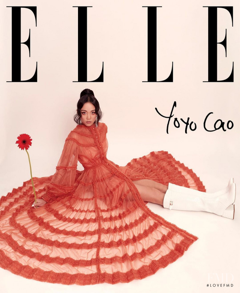 Yoyo Cao featured on the Elle Singapore cover from August 2020