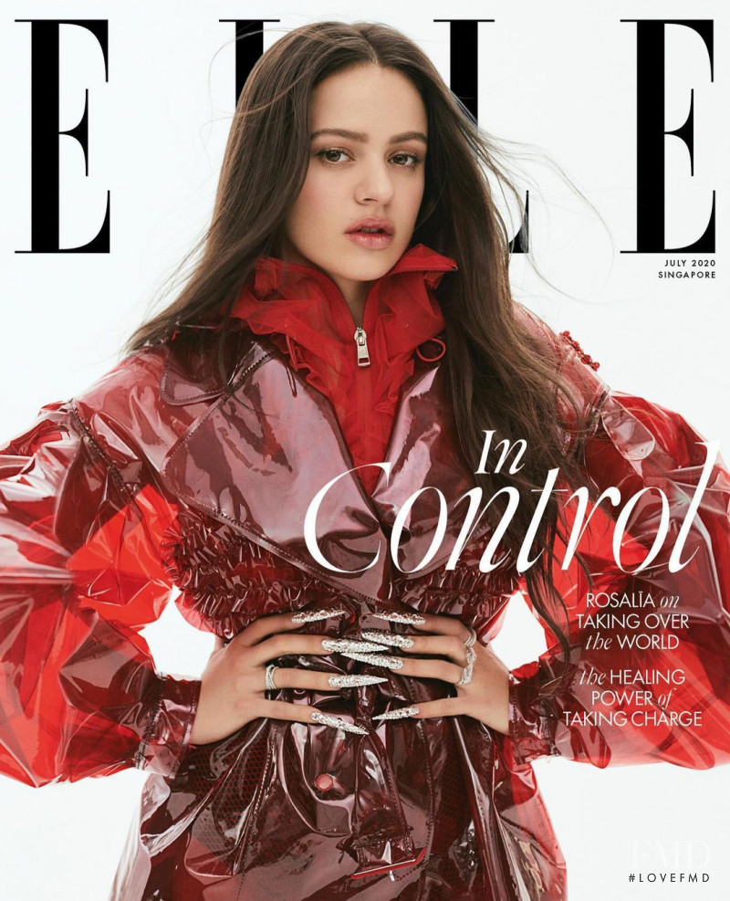 Rosalia featured on the Elle Singapore cover from July 2020