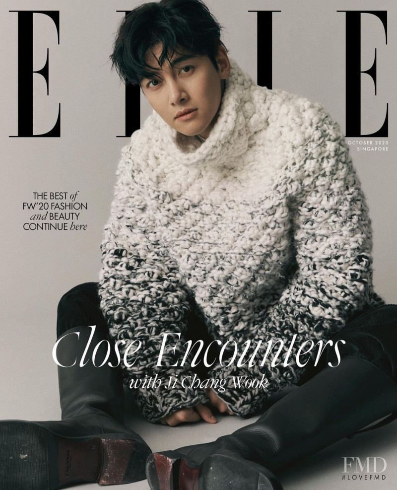 Ji Chang Wook featured on the Elle Singapore cover from October 2020