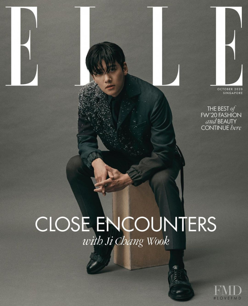Ji Chang Wook featured on the Elle Singapore cover from October 2020