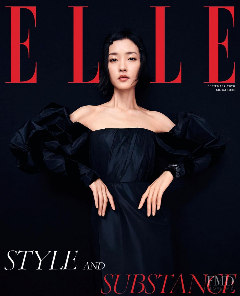 Du Juan featured on the Elle Singapore cover from September 2020