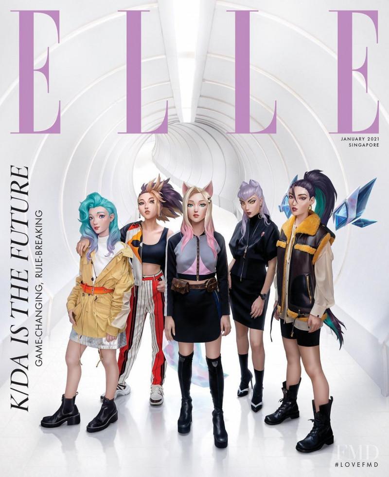  featured on the Elle Singapore cover from January 2021