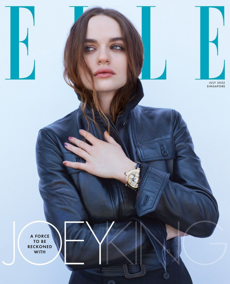Joey King featured on the Elle Singapore cover from July 2022
