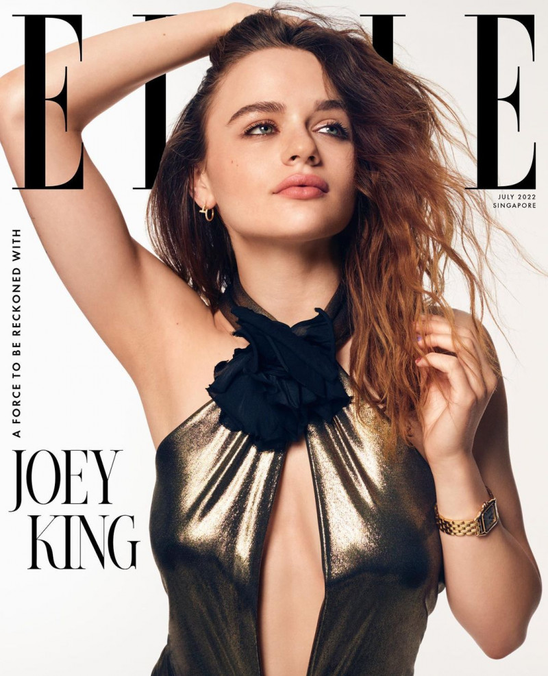 Joey King featured on the Elle Singapore cover from July 2022