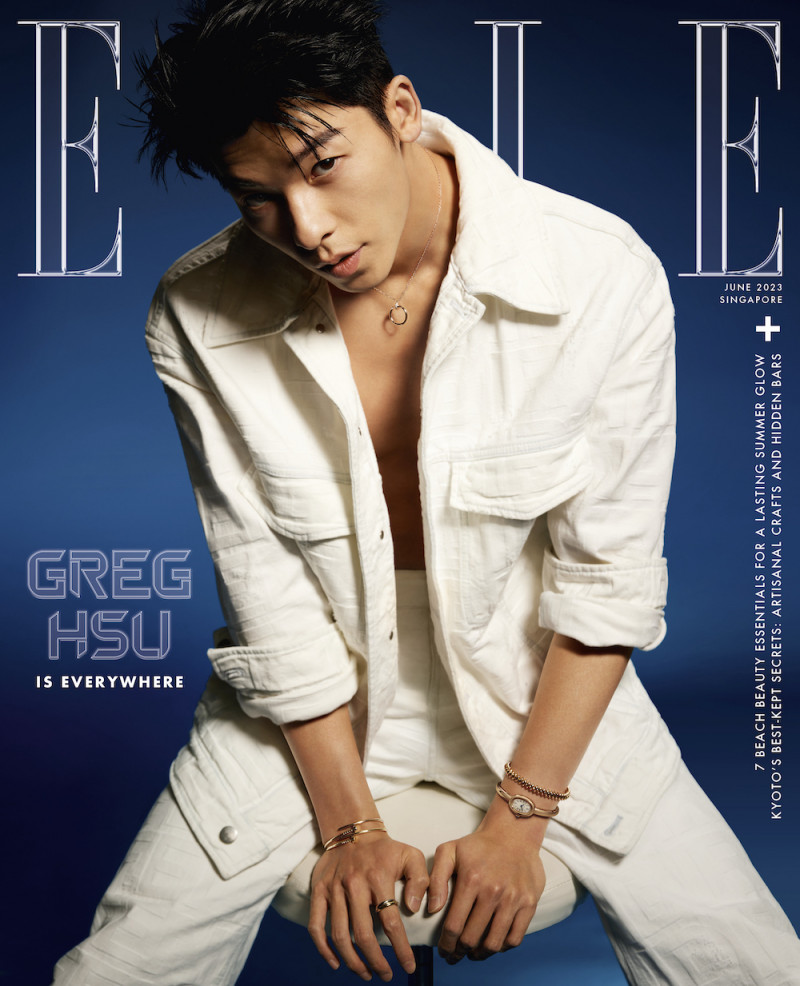 Greg Hsu featured on the Elle Singapore cover from June 2023