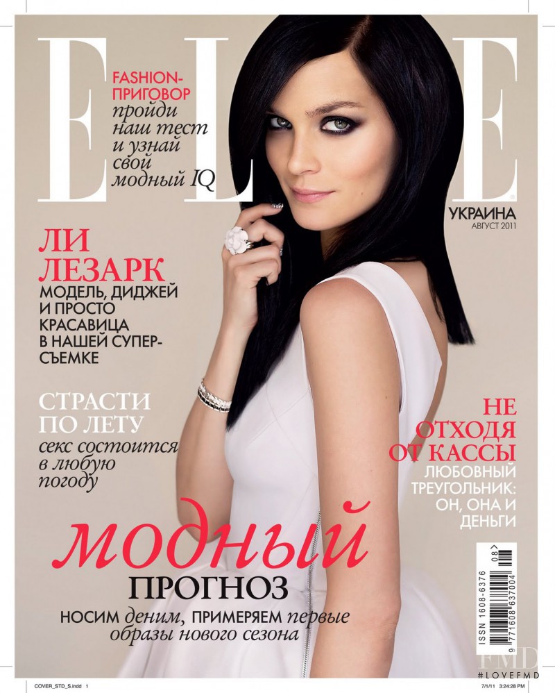 Leigh Lezark featured on the Elle Ukraine cover from August 2011