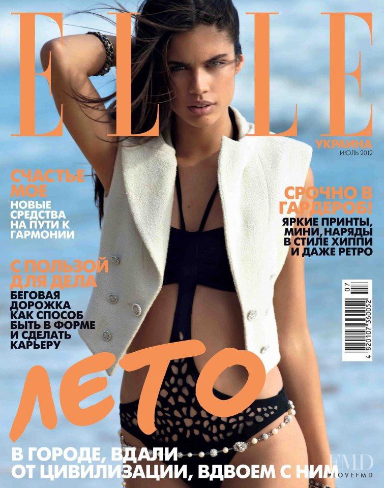 Sara Sampaio featured on the Elle Ukraine cover from July 2012