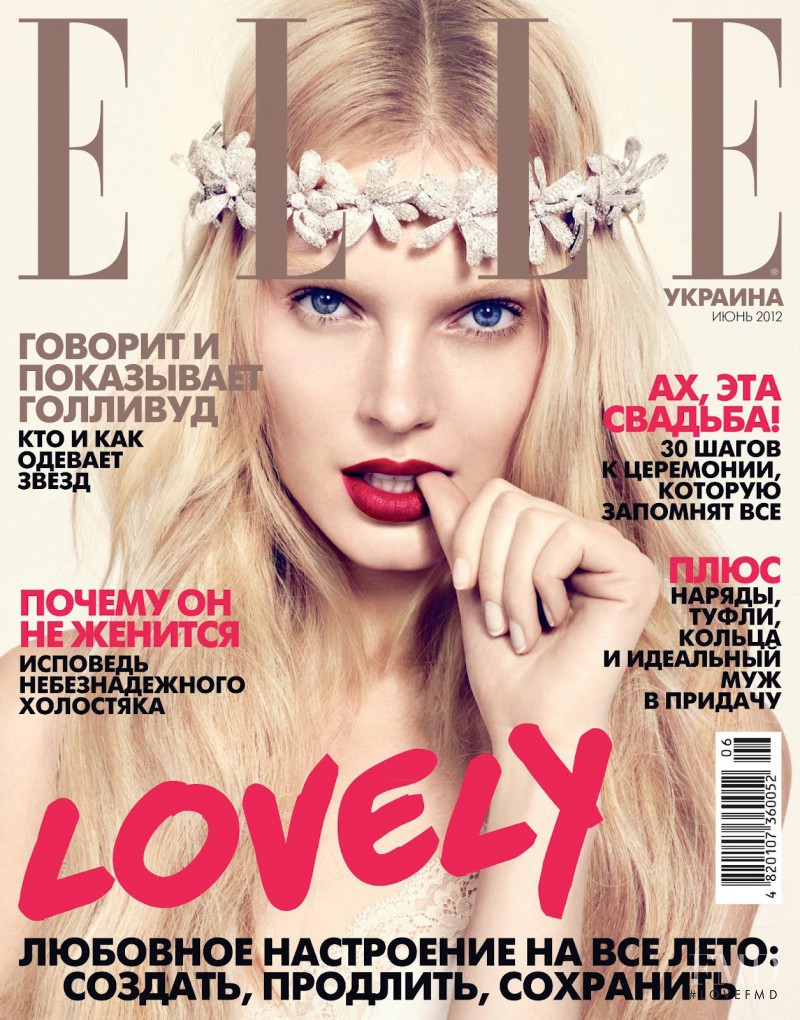 Anastasija Kondratjeva featured on the Elle Ukraine cover from June 2012