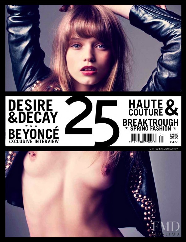 Abbey Lee Kershaw featured on the 25 cover from February 2010