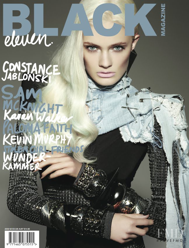 Constance Jablonski featured on the Black Magazine cover from December 2009
