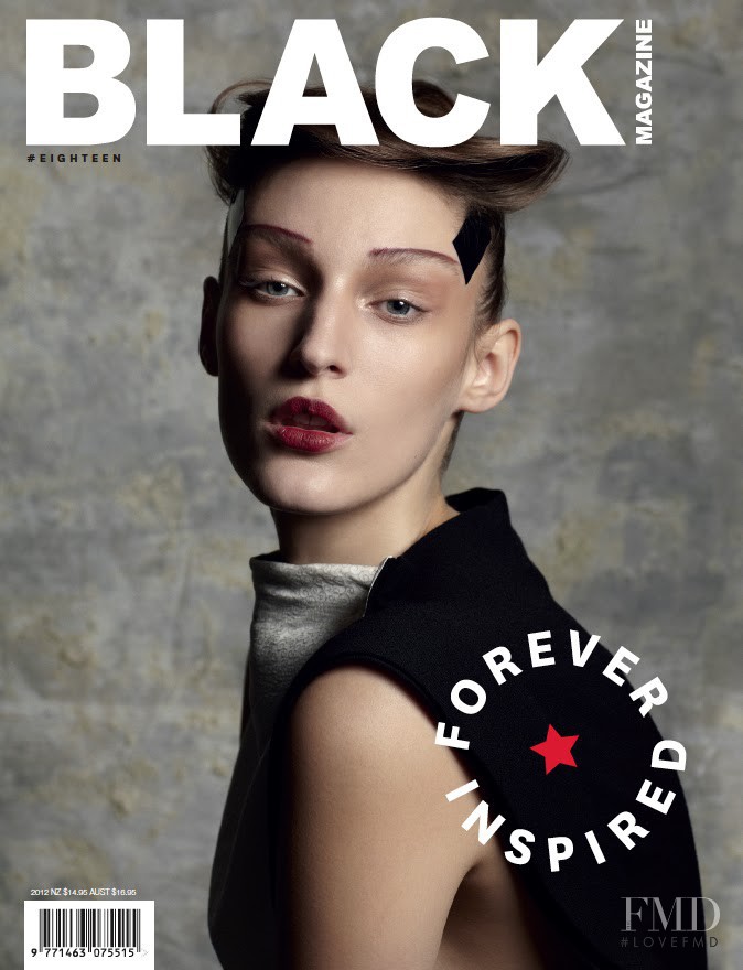 Franzi Mueller featured on the Black Magazine cover from December 2012