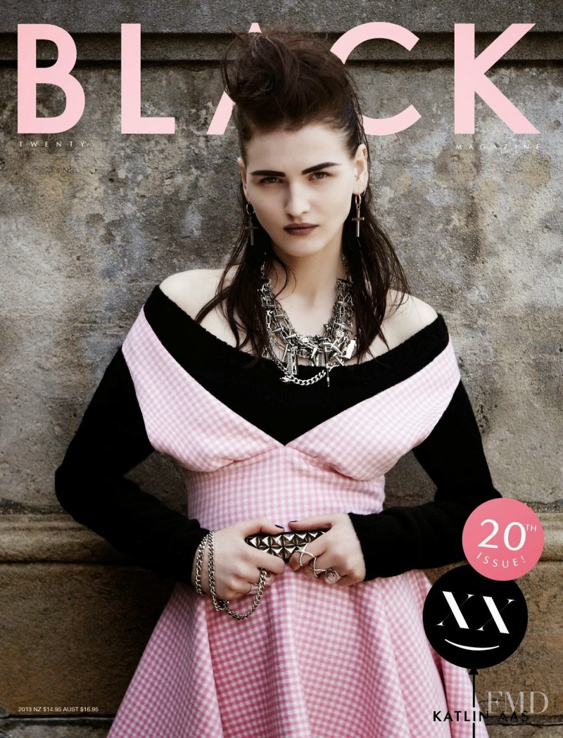 Katlin Aas featured on the Black Magazine cover from September 2013