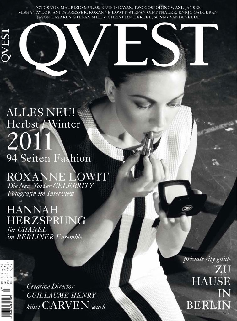 Hannah Herzsprung featured on the QVEST cover from September 2011