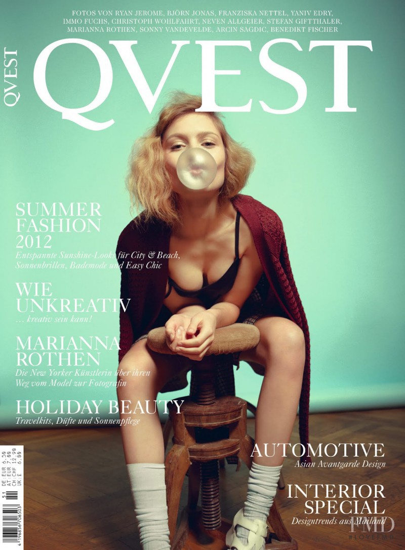 Caroline Corinth featured on the QVEST cover from June 2012