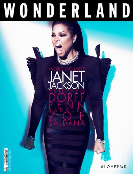 Janet Jackson featured on the Wonderland cover from February 2010