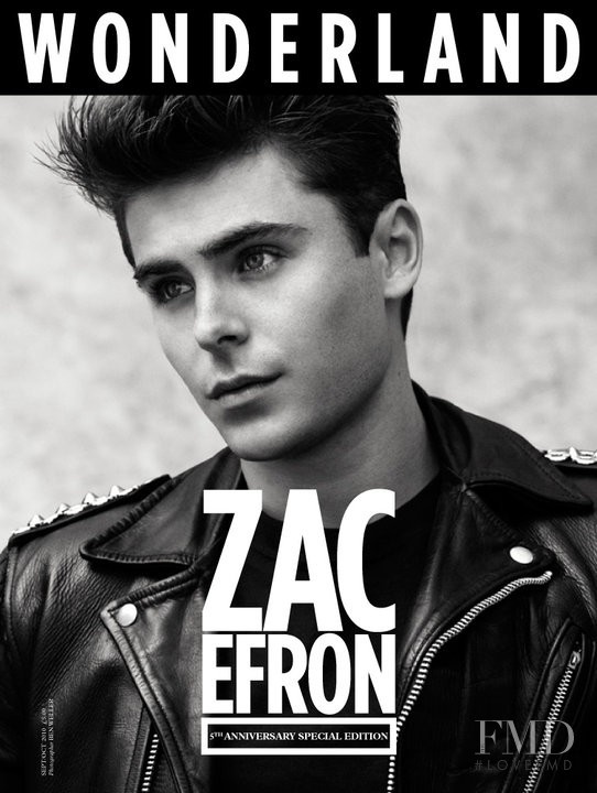 Zac Efron featured on the Wonderland cover from September 2010