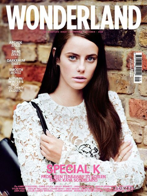 Kaya Scodelario featured on the Wonderland cover from September 2012