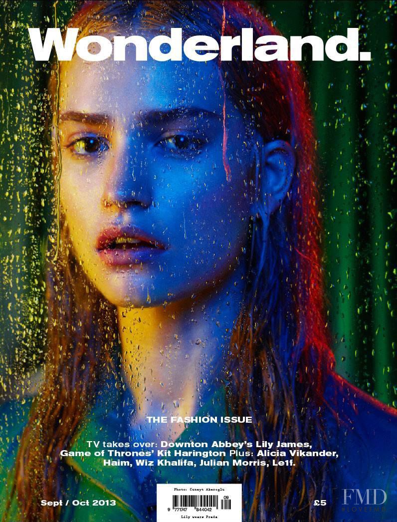 Lily James featured on the Wonderland cover from September 2013