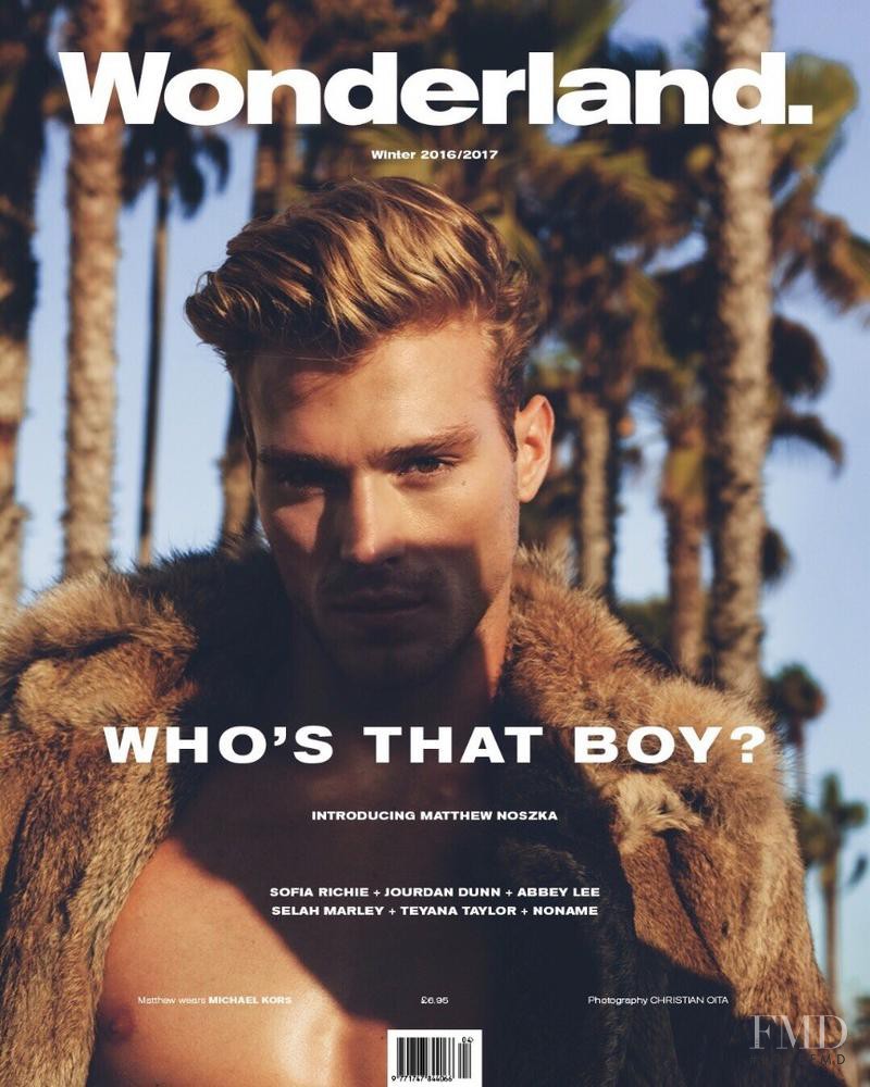 Matthew Noszka featured on the Wonderland cover from December 2016