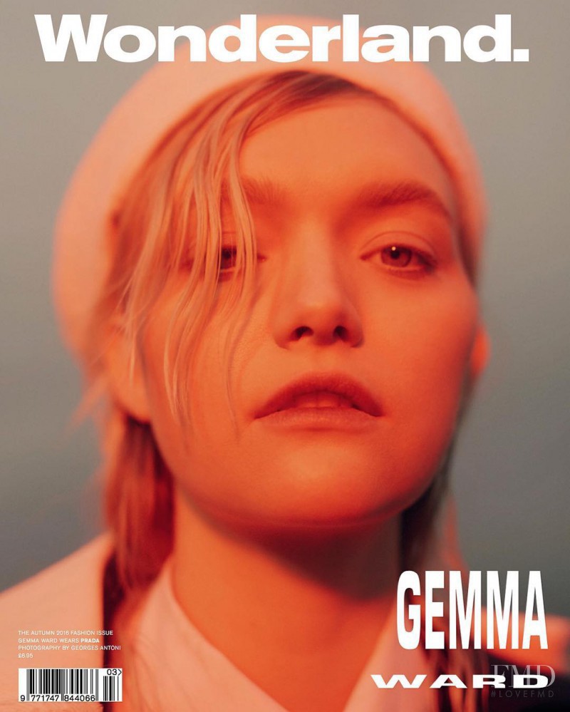 Gemma Ward featured on the Wonderland cover from September 2016