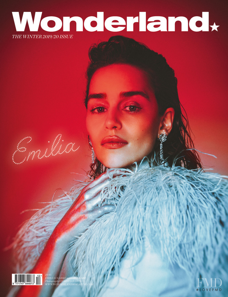 Emilia Clarke  featured on the Wonderland cover from December 2019
