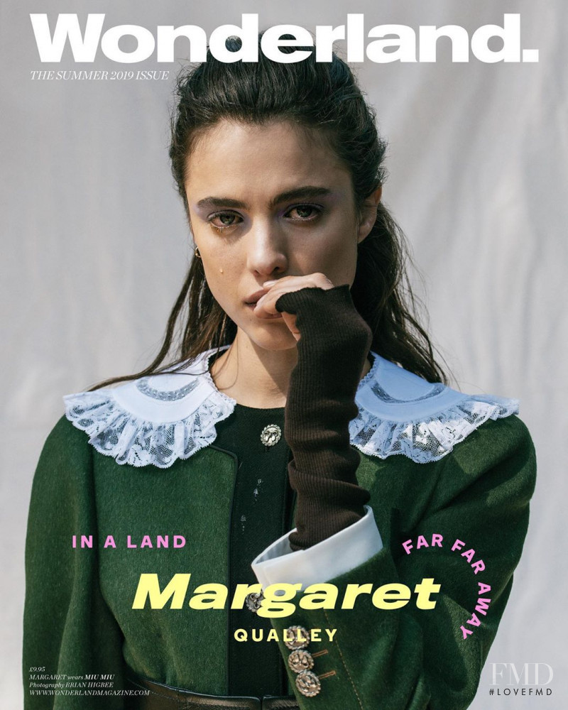Margaret Qualley featured on the Wonderland cover from June 2019