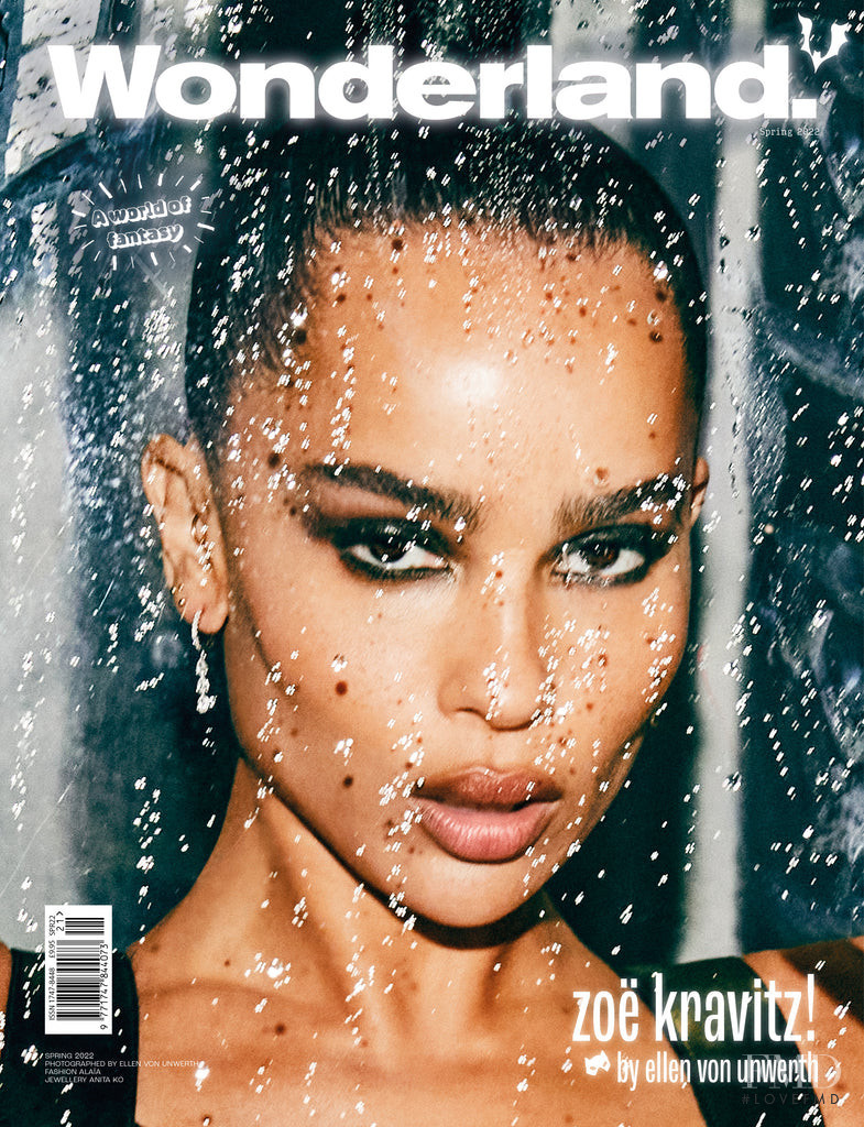 Zoë Kravitz featured on the Wonderland cover from February 2022